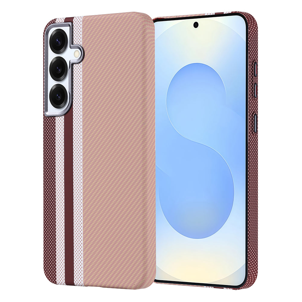 Galaxy S24 Plus Kılıf M-safe Şarj Özellikli Karbon Fiber Görünümlü Zore Nekst Kapak Gold