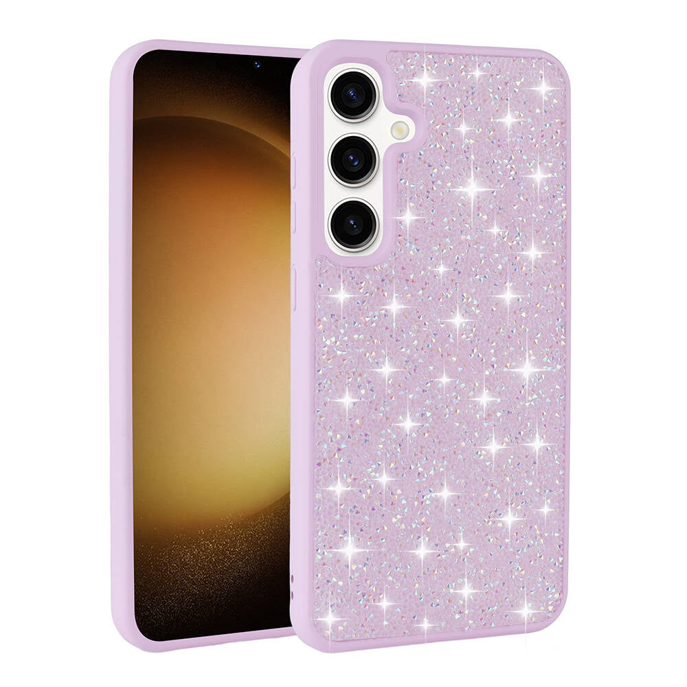 Galaxy S24 Plus Kılıf Parlak Taşlı Tasarım Zore Pırlanta Kapak Pembe