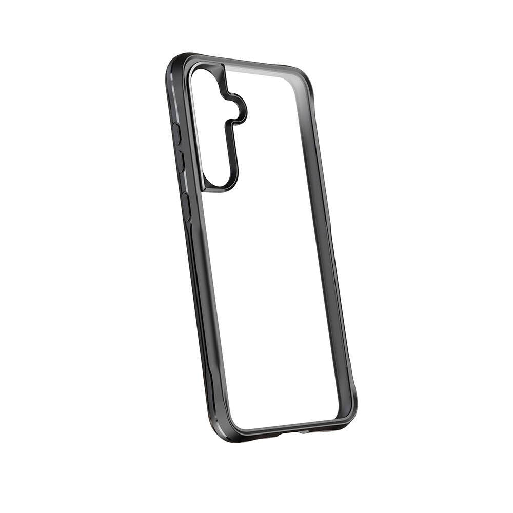 Galaxy S24 Plus Kılıf Şeffaf Sert PC Arka Yüzey Tasarımlı Zore Edo Kapak Siyah