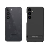 Galaxy S24 Plus Kılıf Zore Kamera Korumalı Dikey Standlı Ays Kapak Gümüş