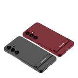 Galaxy S24 Plus Kılıf Zore Kamera Korumalı Dikey Standlı Ays Kapak Koyu Yeşil