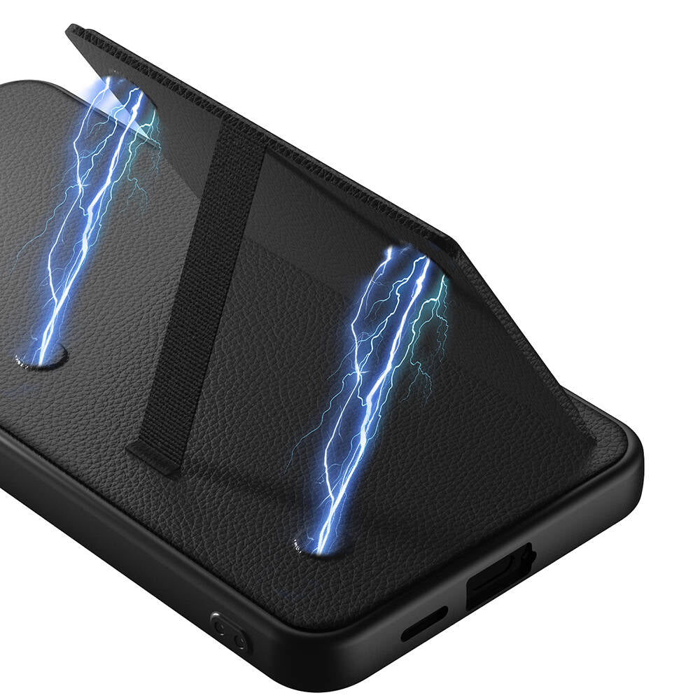 Galaxy S24 Plus Suni Deri Arka Yüzey Zore Kartlıklı Kıpta Silikon Kapak Yeşil