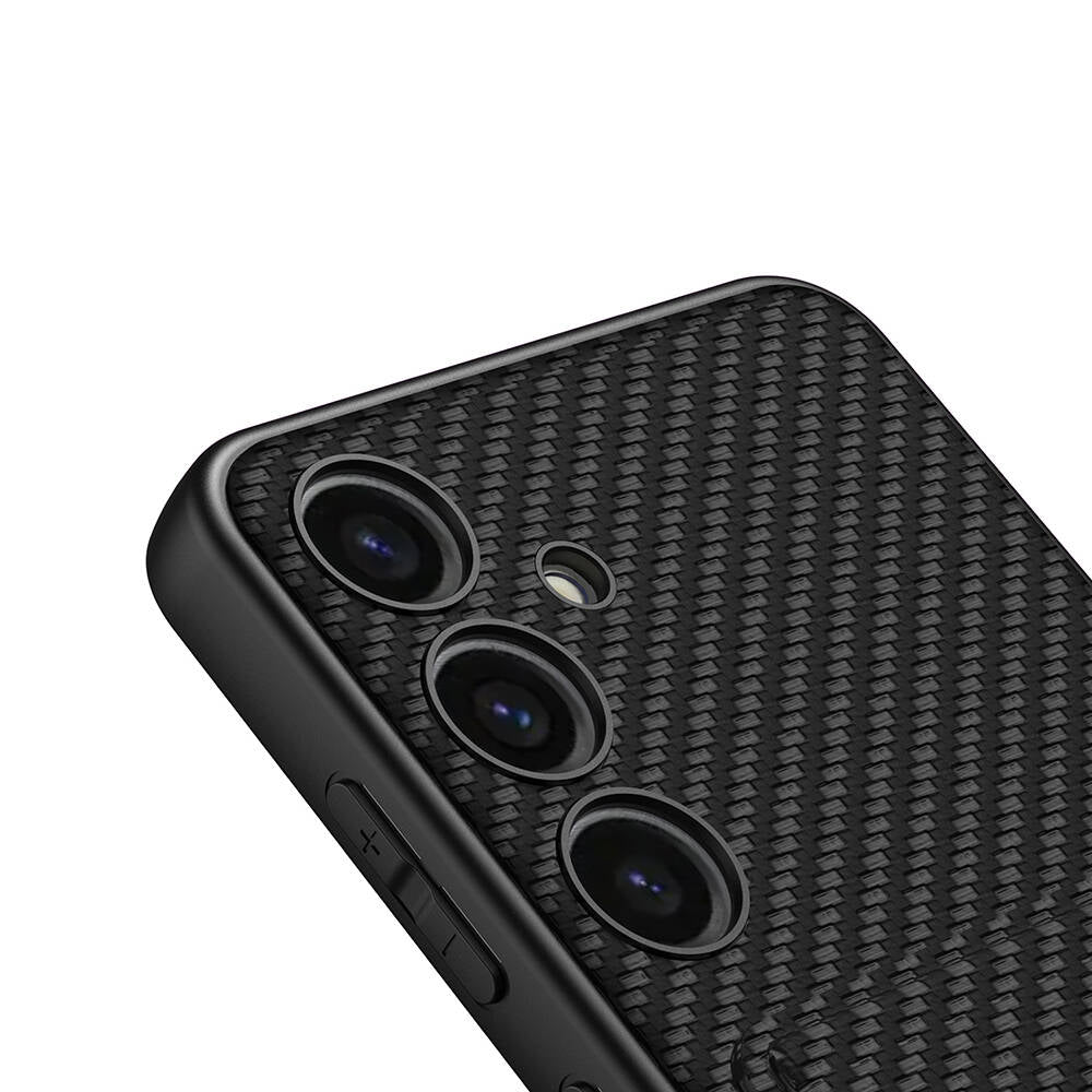 Galaxy S24 Plus Suni Deri Arka Yüzey Zore Kartlıklı Kıpta Silikon Kapak Yeşil