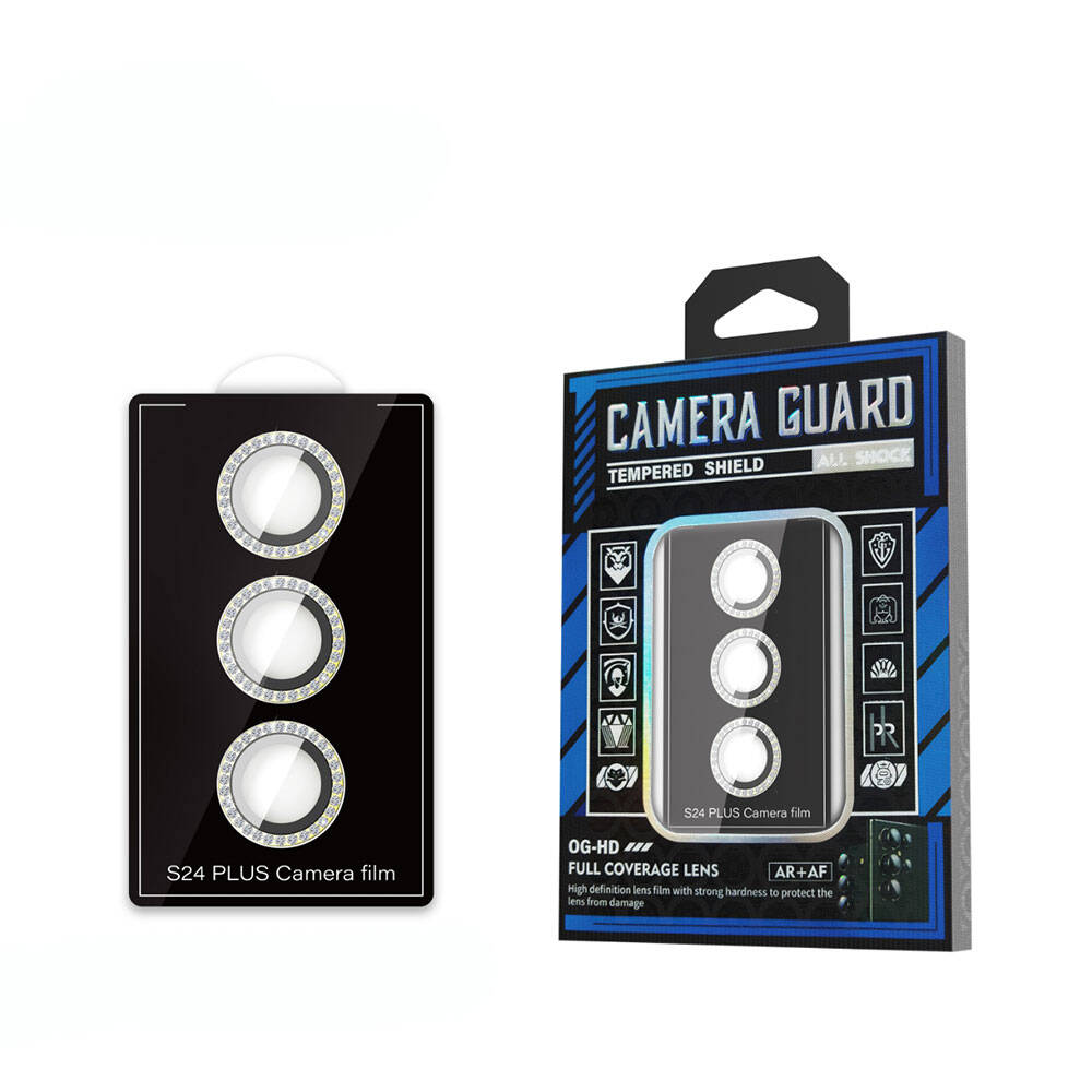 Galaxy S24 Plus Zore Diamond Kamera Lens Koruyucu Cam Filmi Sarı