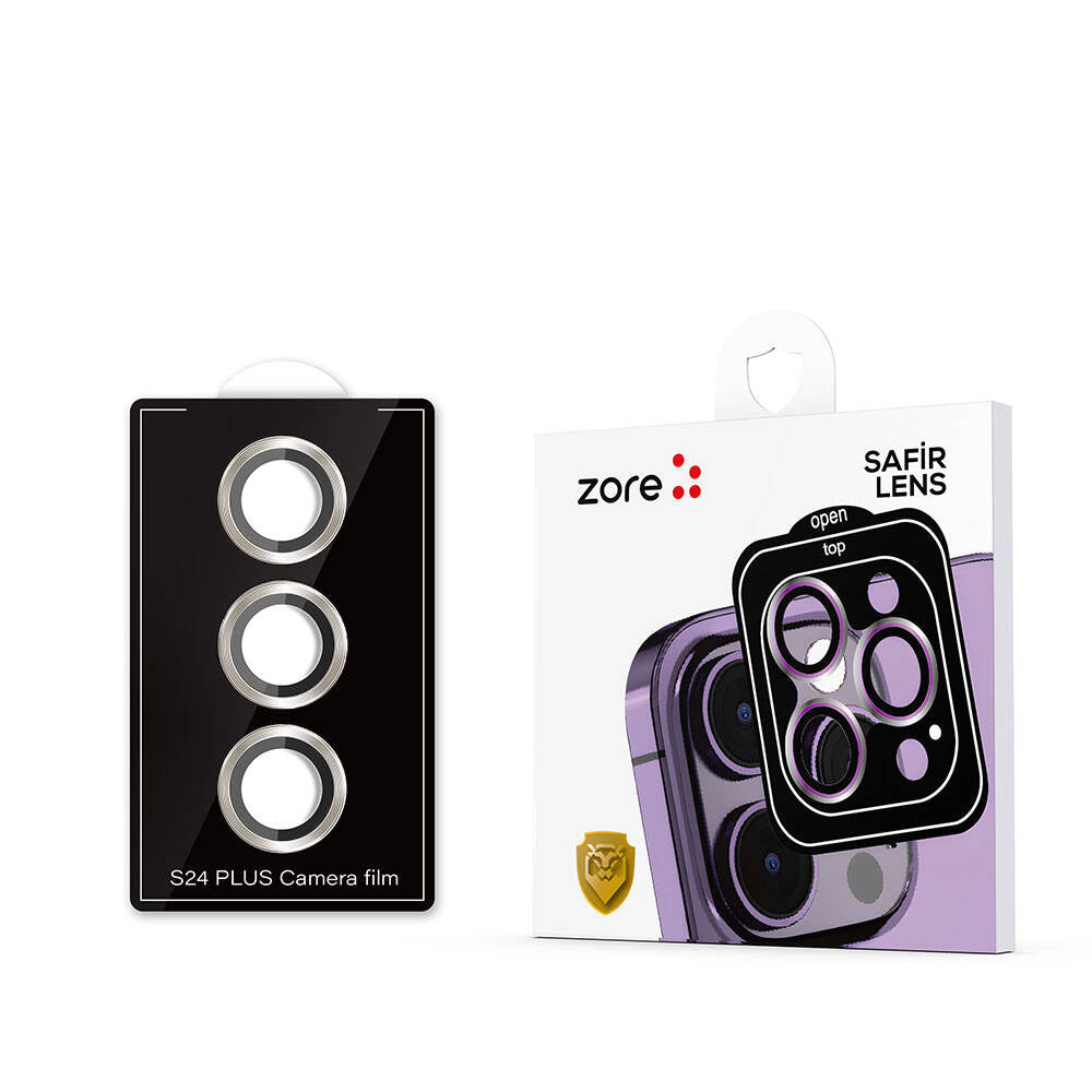 Galaxy S24 Plus Zore Kamera Lens Koruyucu Cam Filmi Derin Mor