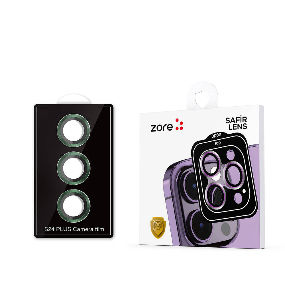 Galaxy S24 Plus Zore Kamera Lens Koruyucu Cam Filmi Derin Mor