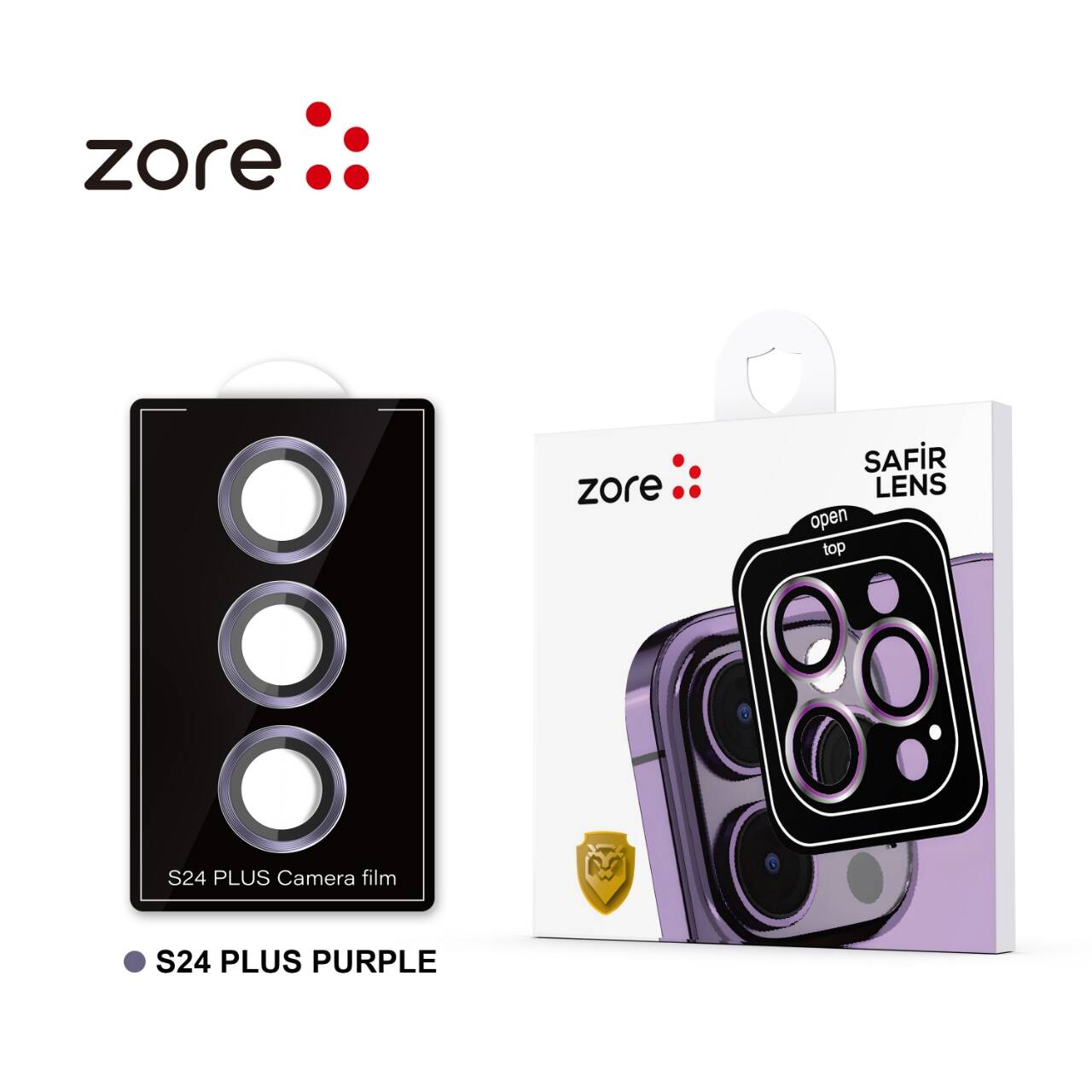 Galaxy S24 Plus Zore Kamera Lens Koruyucu Cam Filmi Gri