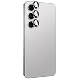 Galaxy S24 Plus Zore Titanium Premium Temperli Kamera Lens Koruyucu Gri