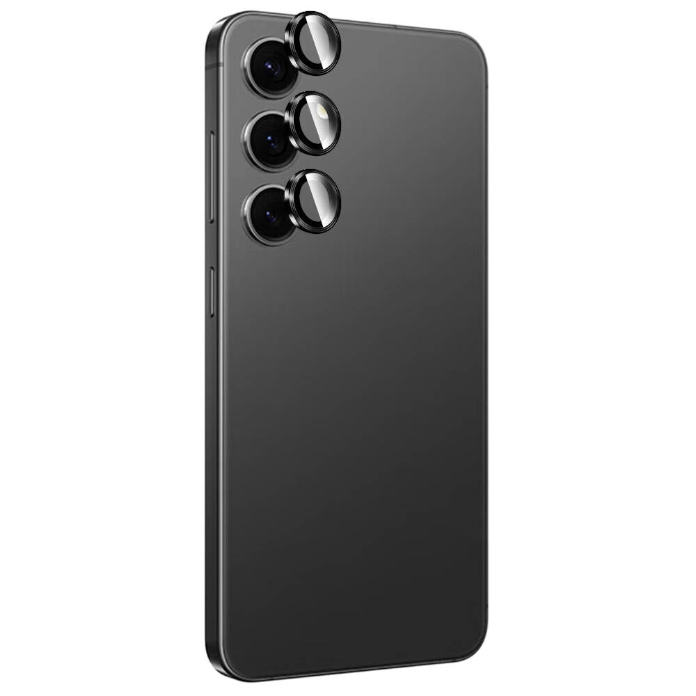 Galaxy S24 Plus Zore Titanium Premium Temperli Kamera Lens Koruyucu Gri