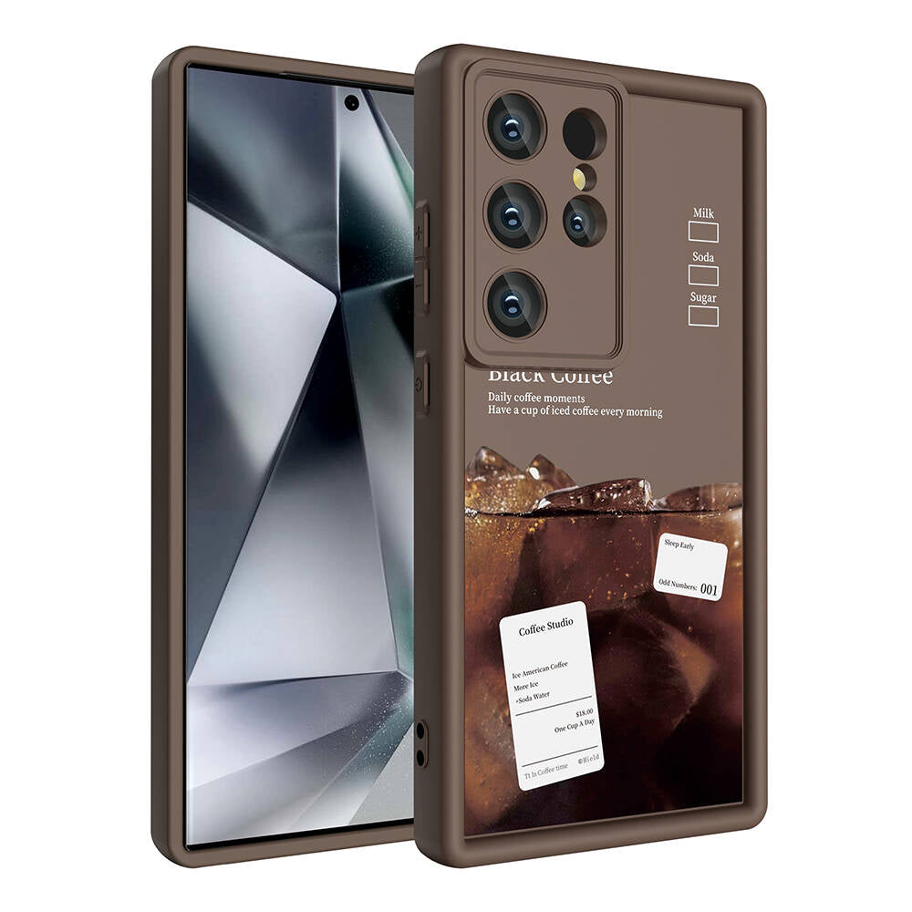 Galaxy S24 Ultra Kılıf Kamera Korumalı Baskılı Arka Yüzey Zore Klas Kapak Siyah