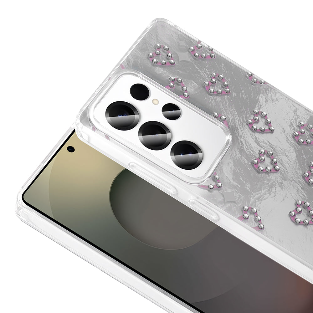 Galaxy S24 Ultra Kılıf Kamera Korumalı Figürlü Zore Ponti Silikon Kapak Lila