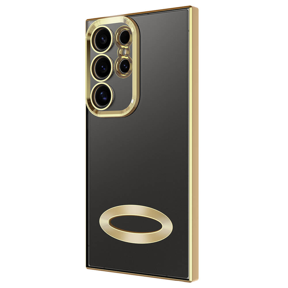Galaxy S24 Ultra Kılıf Kamera Korumalı Logo Gösteren Zore Omega Kapak Siyah