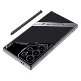 Galaxy S24 Ultra Kılıf Kamera Korumalı Suni Deri Tasarım Zore Yeni Seri Procase Kapak Titanyum-Gri