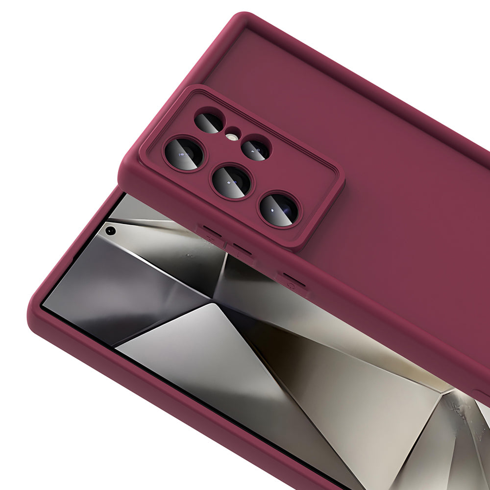 Galaxy S24 Ultra Kılıf Kamera Korumalı Zore Ananas Kapak Mürdüm