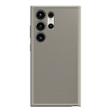 Galaxy S24 Ultra Kılıf M-safe Şarj Özellikli Karbon Fiber Görünümlü Zore T-Karbon Kapak Titanyum-Gri