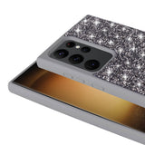 Galaxy S24 Ultra Kılıf Parlak Taşlı Tasarım Zore Pırlanta Kapak Gri