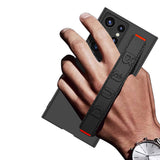 Galaxy S24 Ultra Kılıf Standlı El Tutacaklı Zore Band Kapak Siyah