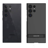Galaxy S24 Ultra Kılıf Zore Kamera Korumalı Dikey Standlı Ays Kapak Mürdüm