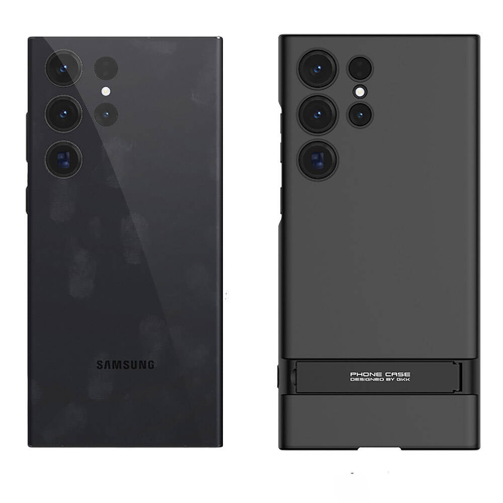 Galaxy S24 Ultra Kılıf Zore Kamera Korumalı Dikey Standlı Ays Kapak Mürdüm