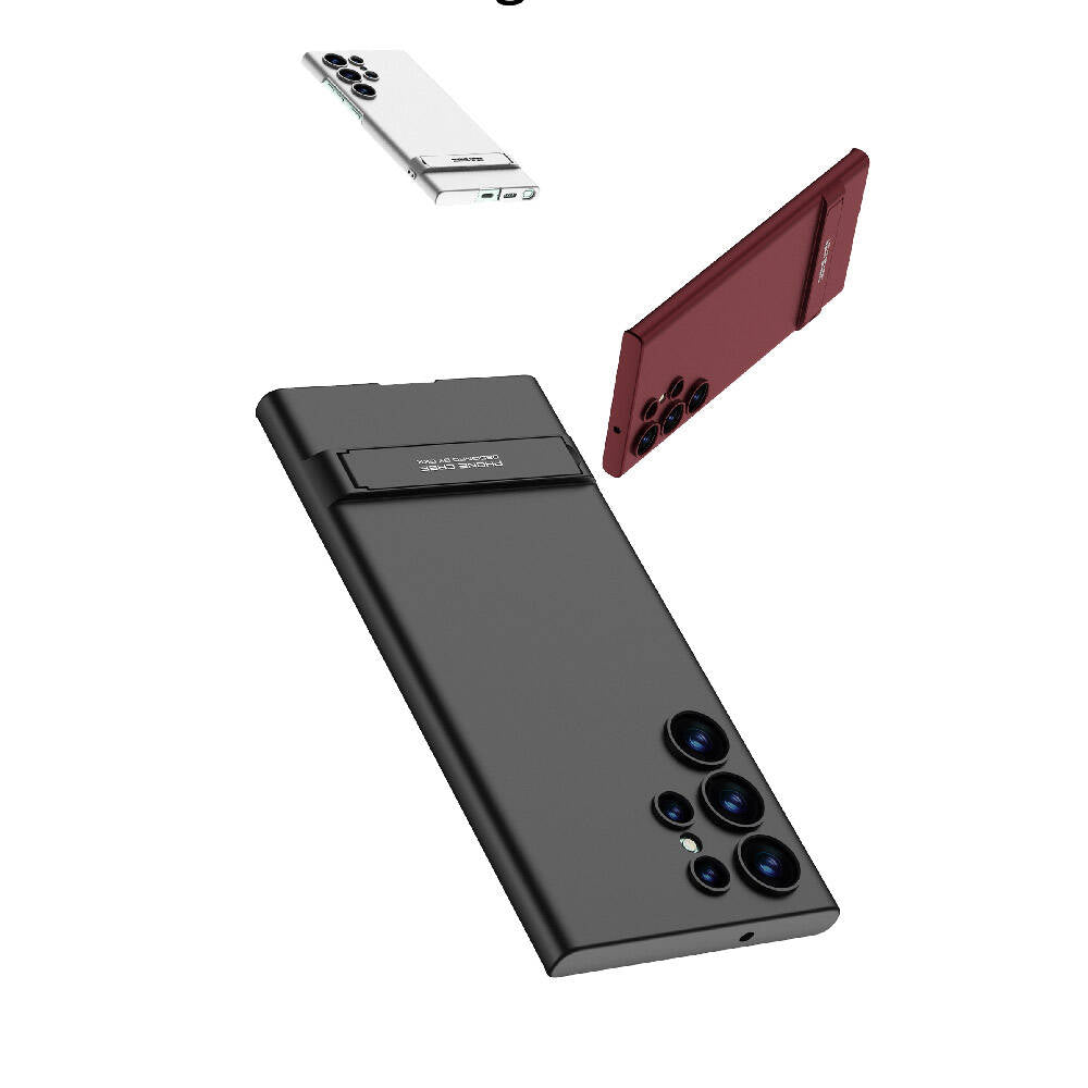 Galaxy S24 Ultra Kılıf Zore Kamera Korumalı Dikey Standlı Ays Kapak Siyah