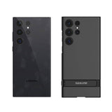 Galaxy S24 Ultra Kılıf Zore Kamera Korumalı Dikey Standlı Ays Kapak Gümüş