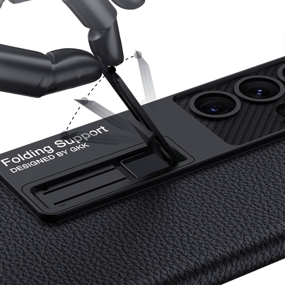 Galaxy S24 Ultra Kılıf Zore Kıpta Standlı Kapak Yeşil