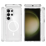 Galaxy S24 Ultra Kılıf Zore M-safe Şarj Özellikli T-Max M-safe Kapak Renksiz