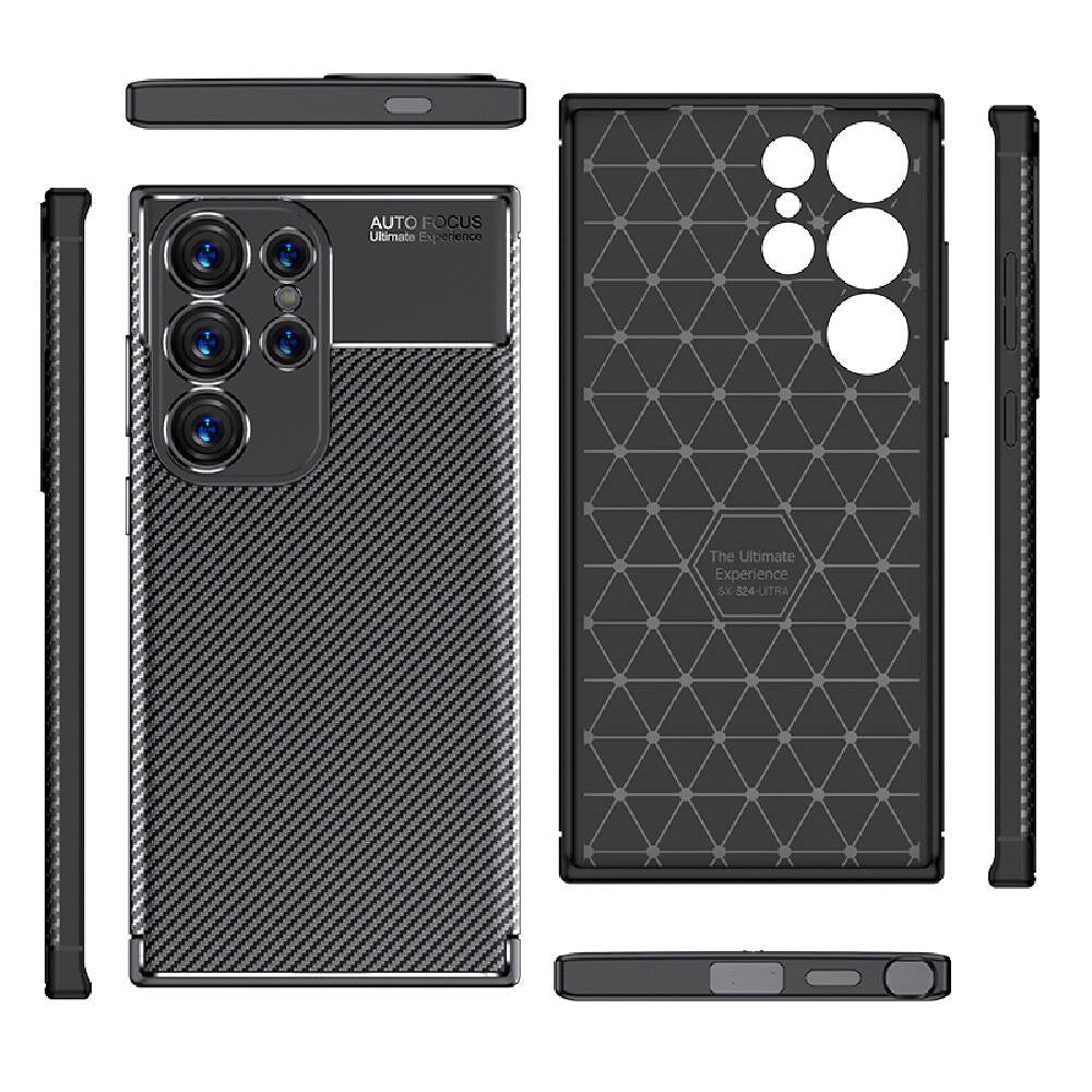 Galaxy S24 Ultra Kılıf Zore Negro Silikon Kapak Siyah