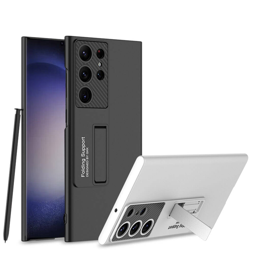 Galaxy S24 Ultra Kılıf Zore Standlı Ays Kapak Mürdüm