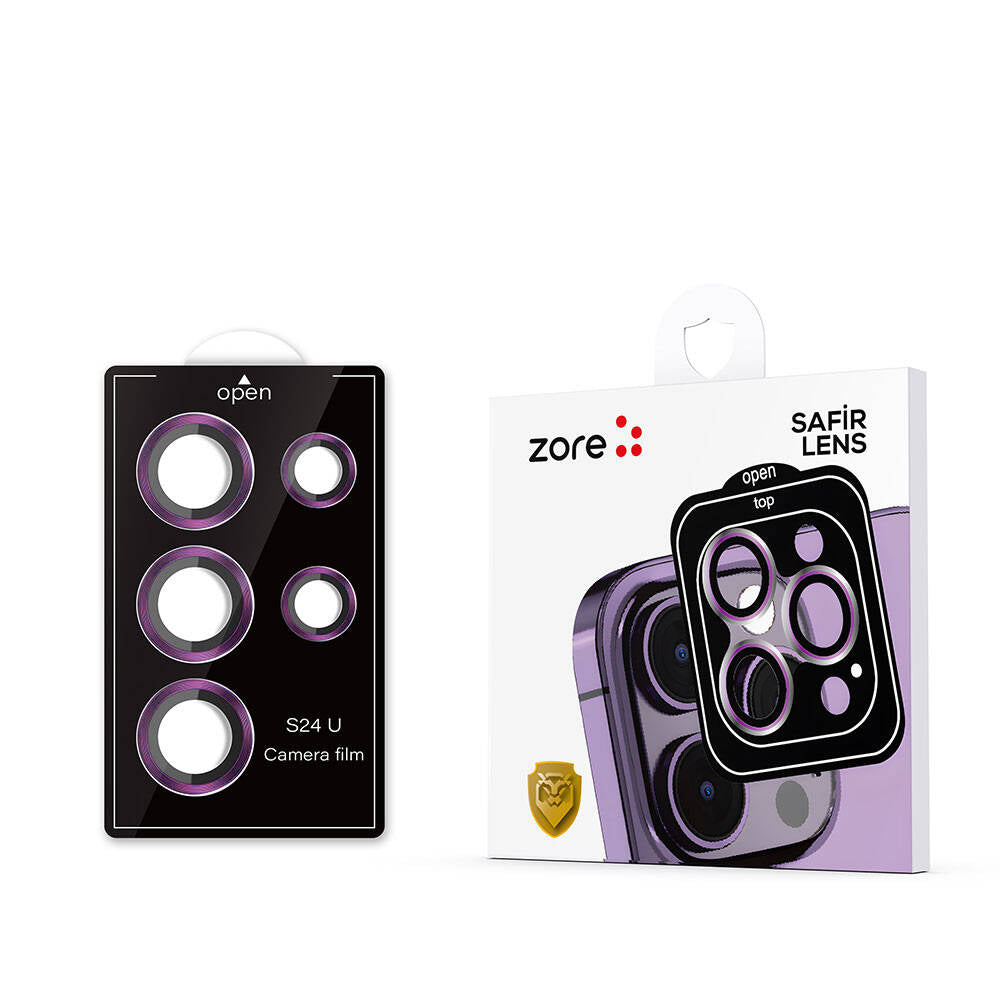 Galaxy S24 Ultra Zore Kamera Lens Koruyucu Cam Filmi Koyu Yeşil