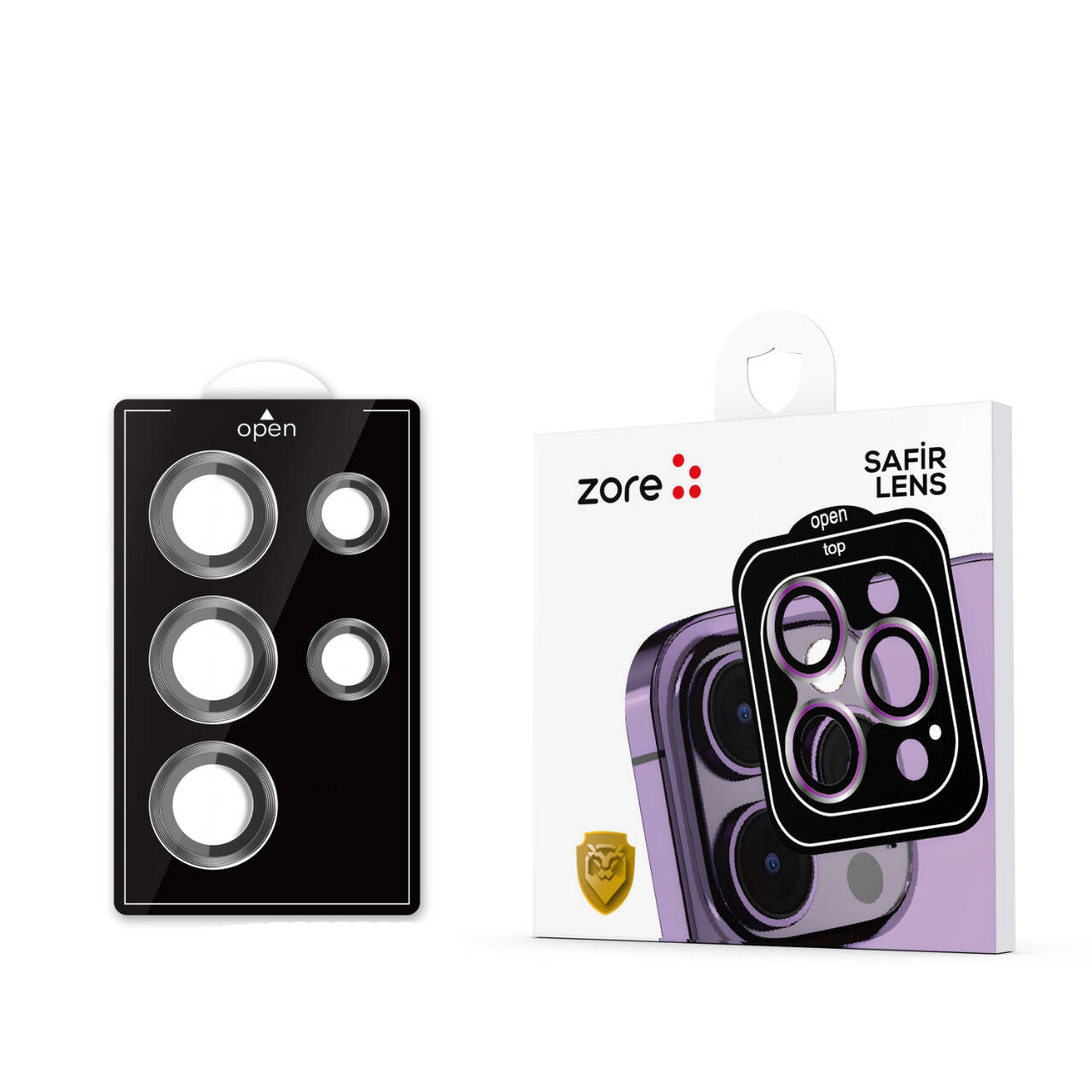 Galaxy S24 Ultra Zore Kamera Lens Koruyucu Cam Filmi Titanyum-Mor