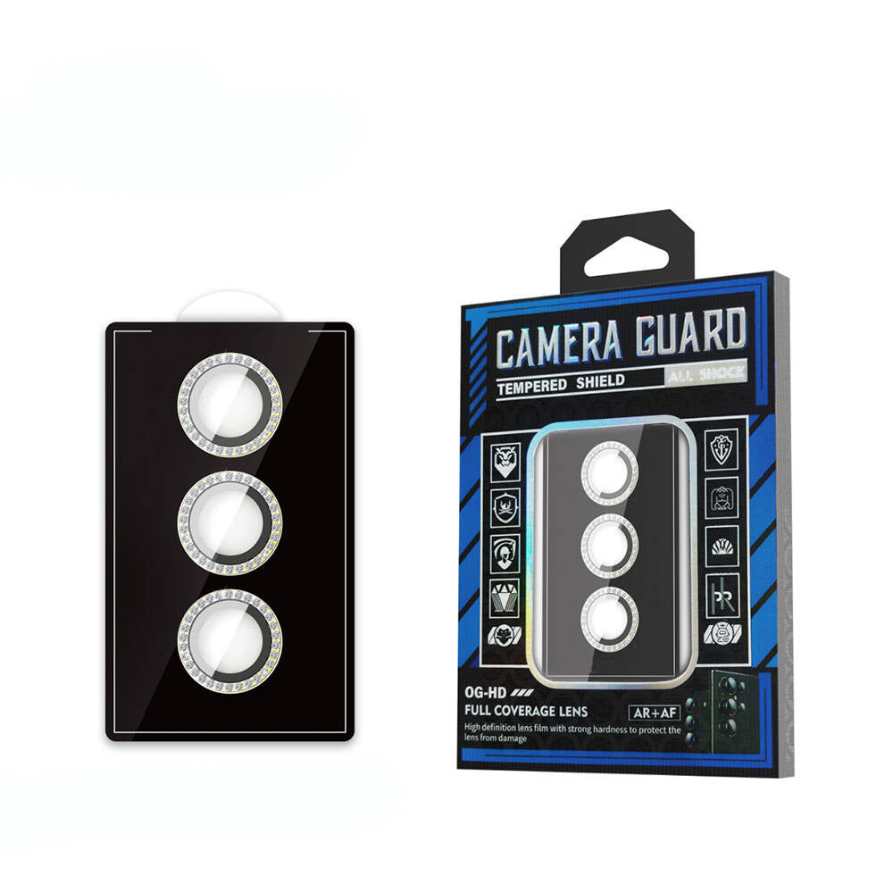 Galaxy S24 Zore Diamond Kamera Lens Koruyucu Cam Filmi Sarı