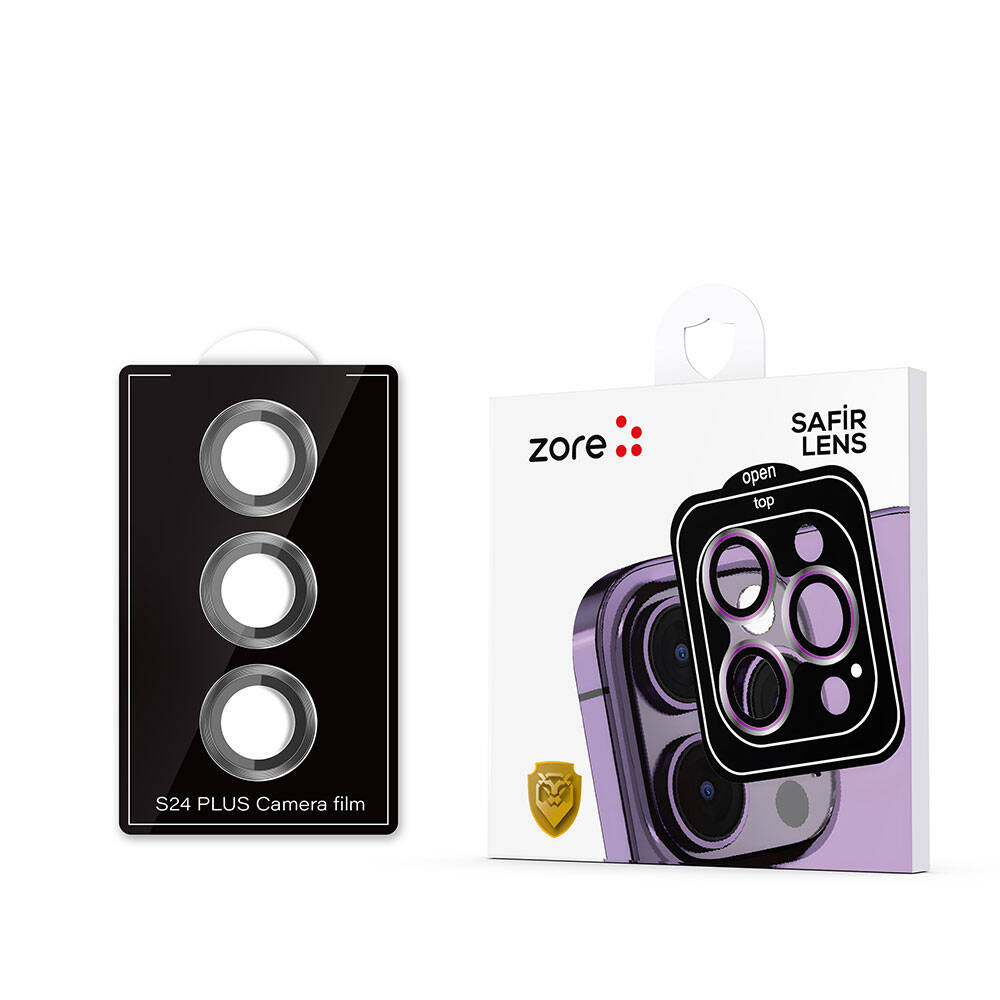 Galaxy S24 Zore Kamera Lens Koruyucu Cam Filmi Mor