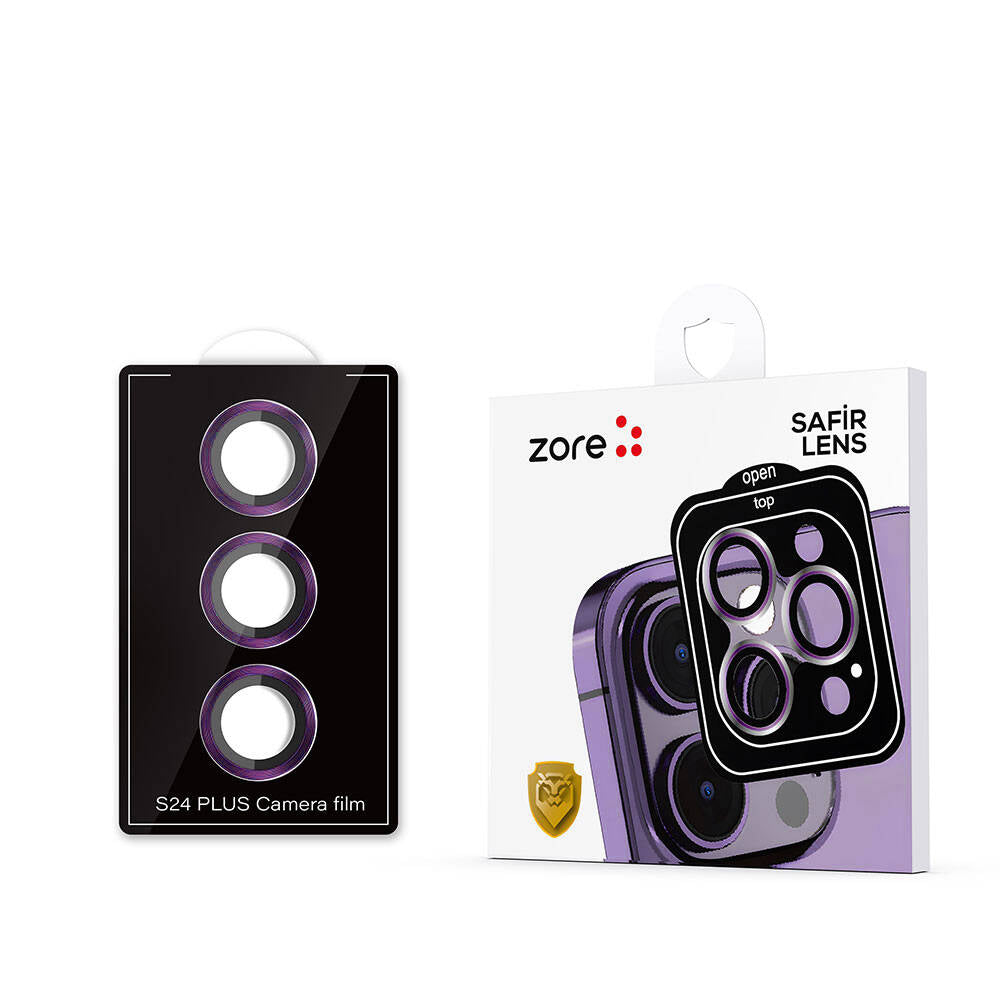 Galaxy S24 Zore Kamera Lens Koruyucu Cam Filmi Gri