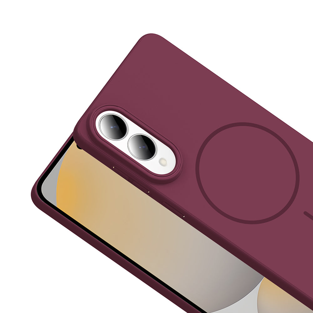 Galaxy S25 Edge Kılıf M-safe Şarj Özellikli Zore Ruby Sert Kapak Siyah