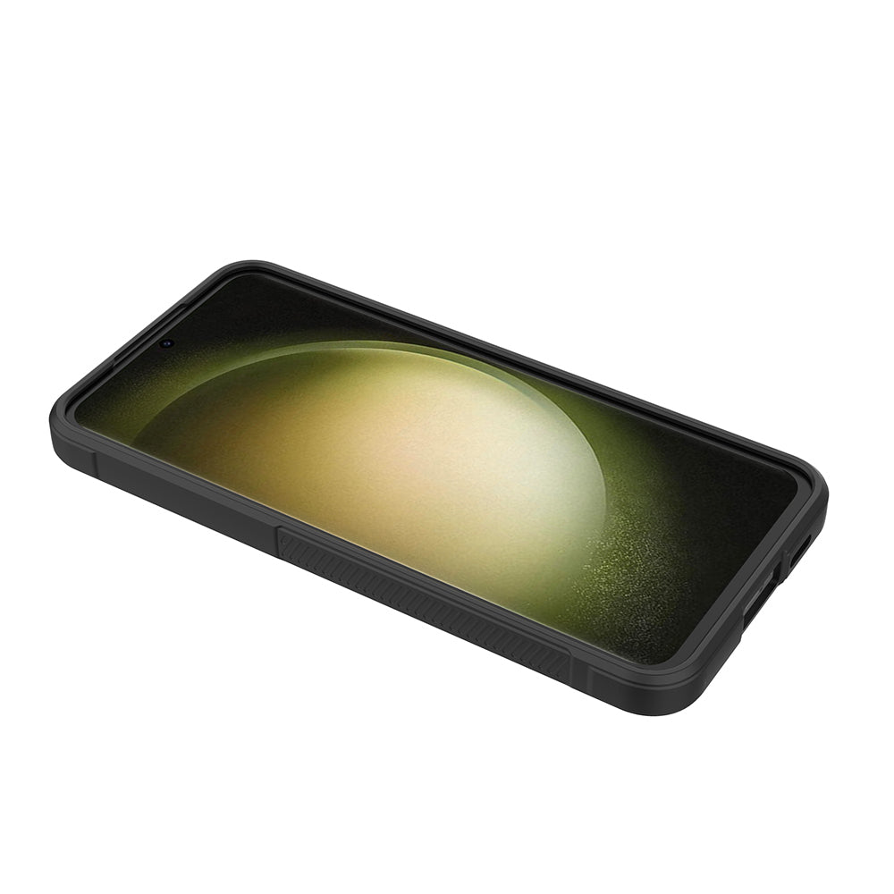 Galaxy S25 FE Kılıf Esnek TPU Oyuklu Arka Yüzey Tasarımlı Zore Etnik Silikon Kapak Lacivert