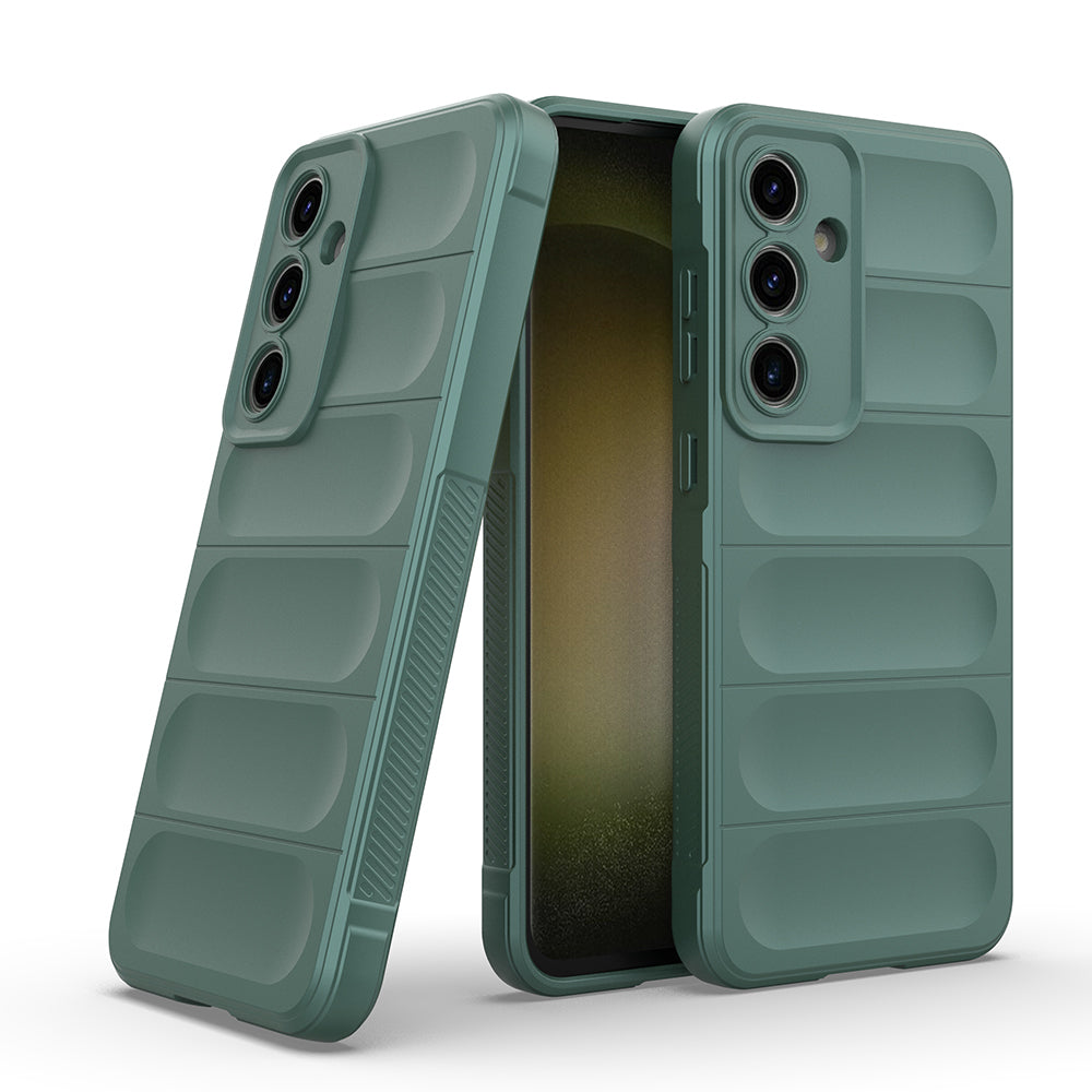 Galaxy S25 FE Kılıf Esnek TPU Oyuklu Arka Yüzey Tasarımlı Zore Etnik Silikon Kapak Lacivert