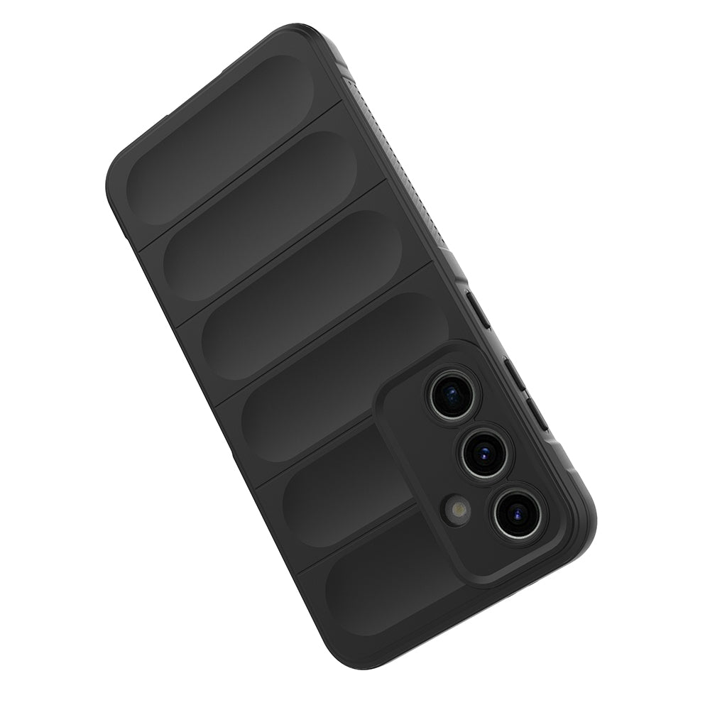 Galaxy S25 FE Kılıf Esnek TPU Oyuklu Arka Yüzey Tasarımlı Zore Etnik Silikon Kapak Lacivert
