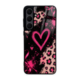 Galaxy S25 FE Kılıf Kamera Korumalı Desenli Zore Lusi Kapak Pembe Kalp
