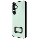 Galaxy S25 FE Kılıf Kamera Korumalı Logo Gösteren Zore Omega Kapak Siyah