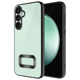 Galaxy S25 FE Kılıf Kamera Korumalı Logo Gösteren Zore Omega Kapak Siyah