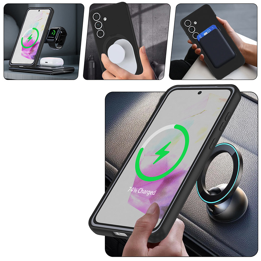 Galaxy S25 FE Kılıf M-safe Şarj Özellikli Standlı Samara Kapak Pembe