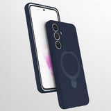 Galaxy S25 FE Kılıf M-safe Şarj Özellikli Standlı Zore Samara Kapak Pembe