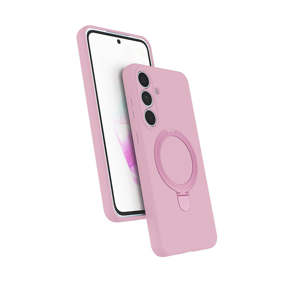 Galaxy S25 FE Kılıf M-safe Şarj Özellikli Standlı Samara Kapak Pembe