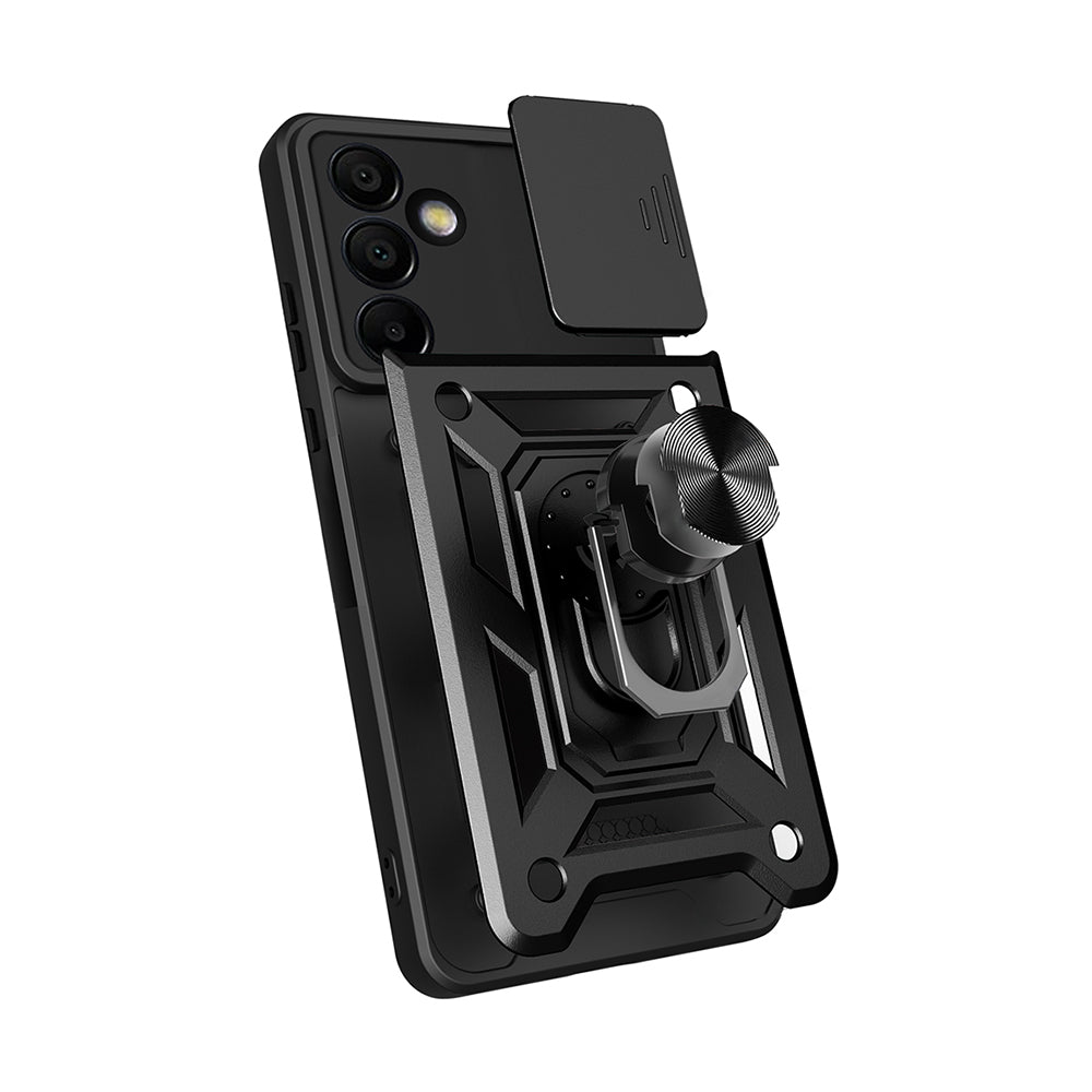 Galaxy S25 FE Kılıf Magnetik Standlı Kamera Korumalı Zore Sürgülü Vega Kapak Mavi