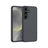 Galaxy S25 Kılıf M-safe Şarj Özellikli Karbon Fiber Tasarımlı Zore Elnino Kapak Siyah