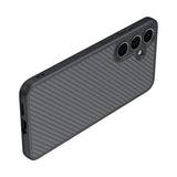 Galaxy S25 Kılıf M-safe Şarj Özellikli Karbon Fiber Tasarımlı Zore Elnino Kapak Siyah