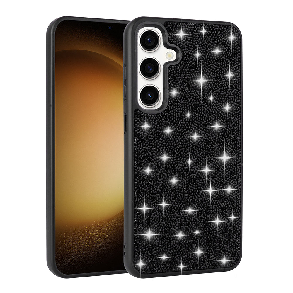 Galaxy S25 Kılıf Parlak Taşlı Tasarım Zore Pırlanta Kapak Beyaz
