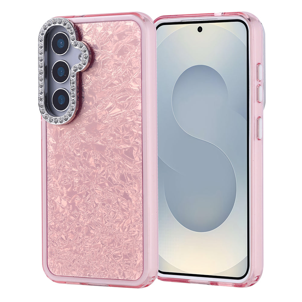Galaxy S25 Kılıf Taşlı Tasarımlı Zore Kapi Kapak Pembe