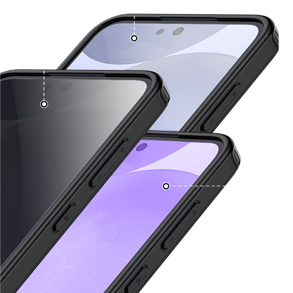 Galaxy S25 Plus Kılıf Kamera Korumalı Şeffaf Arka Yüzey Zore New Roll Kapak Siyah